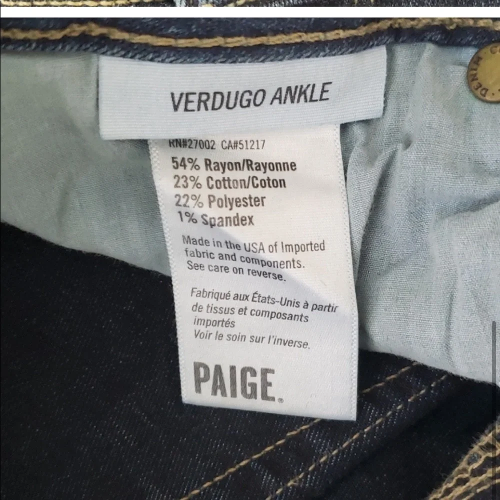 Paige Brentyn Shadow Skinny Verdugo Ankle Jeans